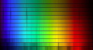 Es así cómo se ven los espectros de varias estrellas, con líneas de absorción y líneas de emisión. De esta forma se determina la composición química de una estrella